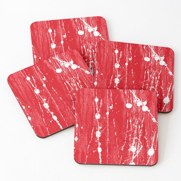 Item preview, RED PRINT WITH WHITE PAINT SPLATTERS - dePace' designed and sold by mrpropcake.