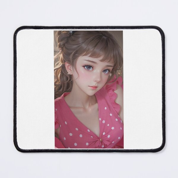 Item preview, Woman's Day - Blonde lady in pink dress with polka dots designed and sold by lusiakotowska.