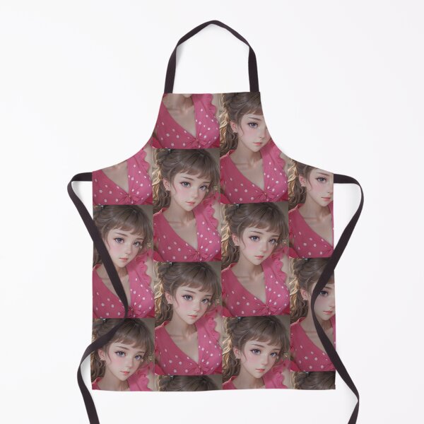 Item preview, Woman's Day - Blonde lady in pink dress with polka dots designed and sold by lusiakotowska.