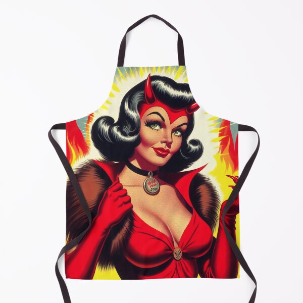 Item preview, Vintage Devil Pin-up designed and sold by PulpVintage.