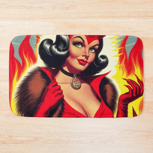 Item preview, Vintage Devil Pin-up designed and sold by PulpVintage.