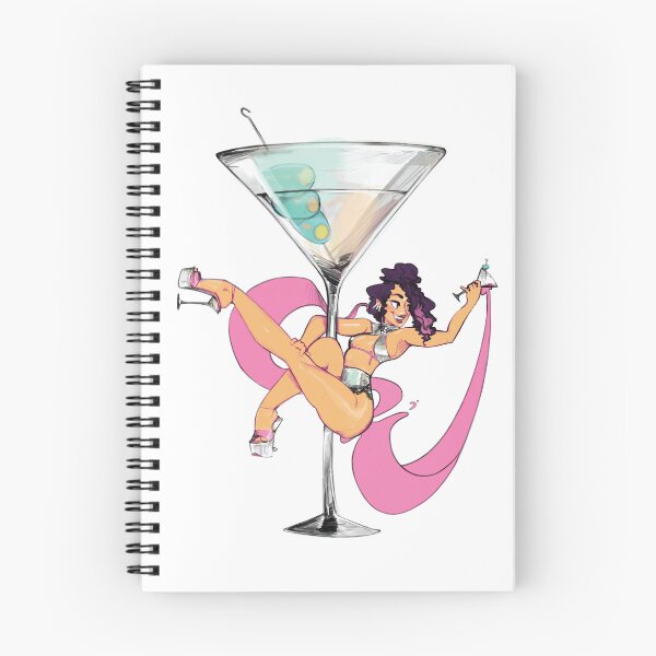 Item preview, A Martini Pinup Poledancer doing a martini holding a matini on a martini glass designed and sold by Soratern.
