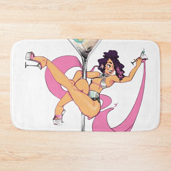 Item preview, A Martini Pinup Poledancer doing a martini holding a matini on a martini glass designed and sold by Soratern.