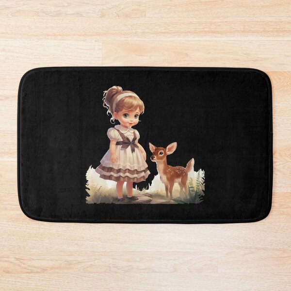 Item preview, Little girl with fawn, gift farmer, farmer's child designed and sold by Andrea-Design.