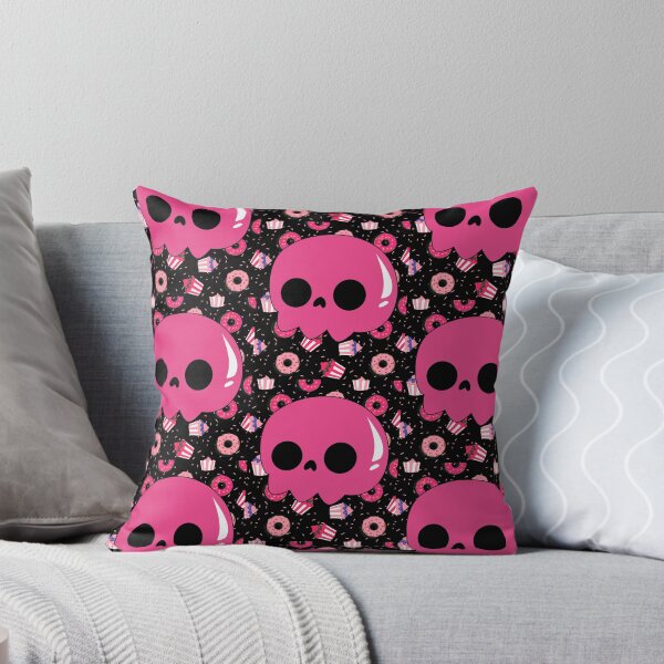 Artikelvorschau, rosa Nu-Gothic-Totenkopf mit Keksen entworfen und verkauft von SKULLARTISTRY.