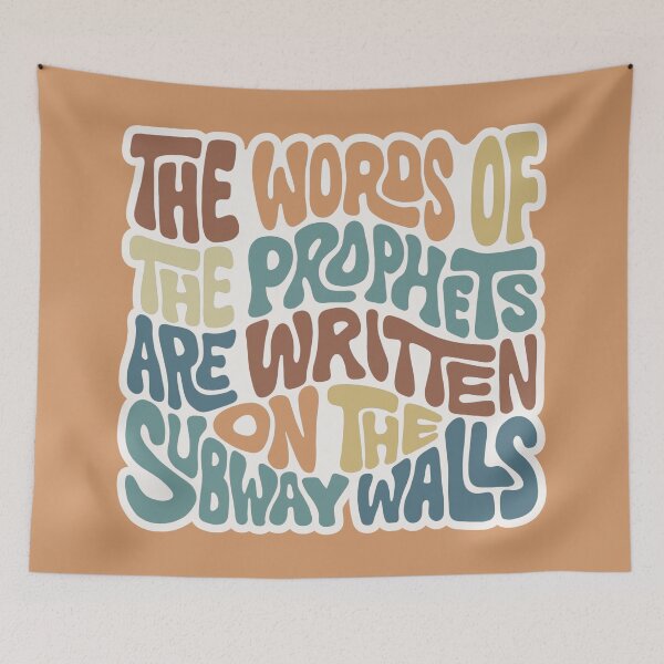 Item preview, The Words of the Prophets are Written on the Subway Walls Word Art designed and sold by Unhinged Heather.