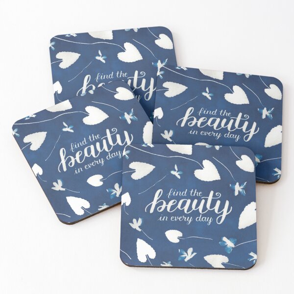 Item preview, Find the Beauty in Every Day Cyanotype Lettering with Violets designed and sold by leafandberryart.