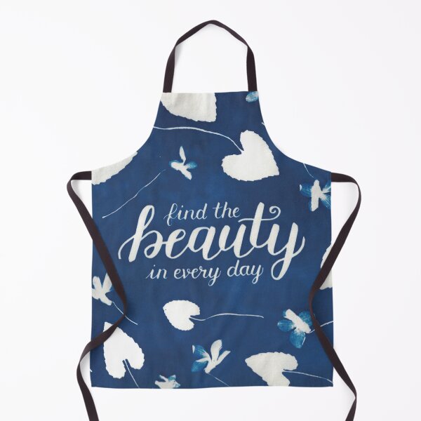 Item preview, Find the Beauty in Every Day Cyanotype Lettering with Violets designed and sold by leafandberryart.