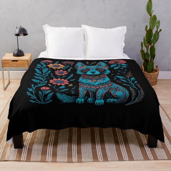 Item preview,  Canine Magic woodland, Cottage-core Dog Floral Throw Blanket 4 designed and sold by LLdreams.