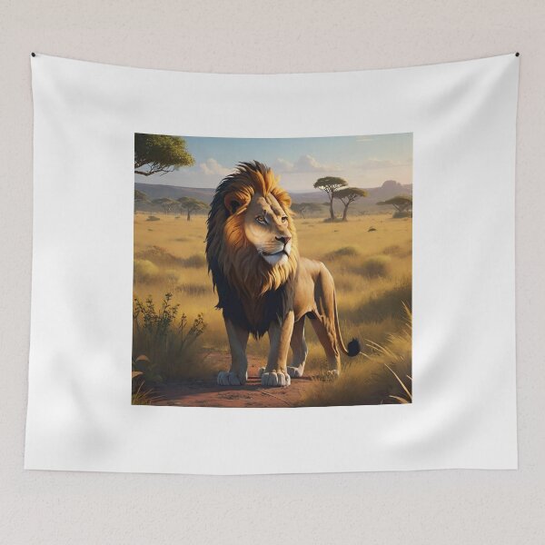 Item preview, León en la sabana designed and sold by DreamistStore.