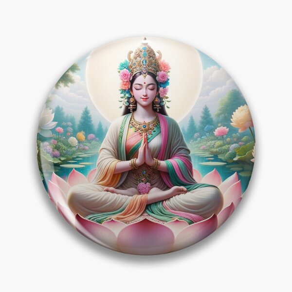Item preview, Buddhist Tara Pink Lotus Moon designed and sold by GuyBlank.