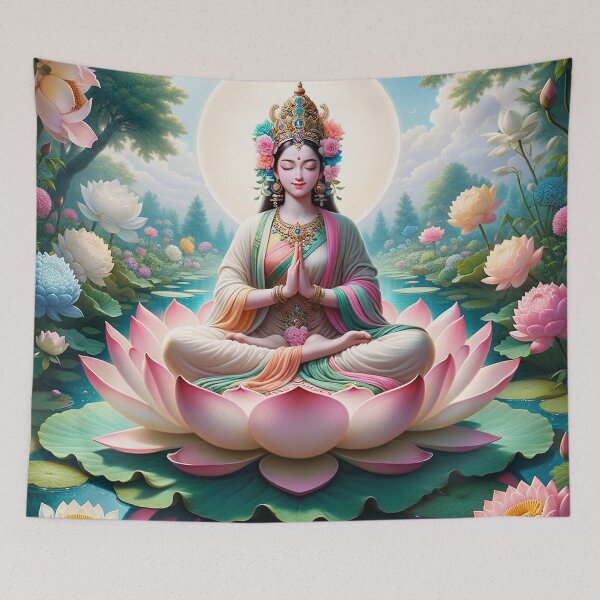 Item preview, Buddhist Tara Pink Lotus Moon designed and sold by GuyBlank.