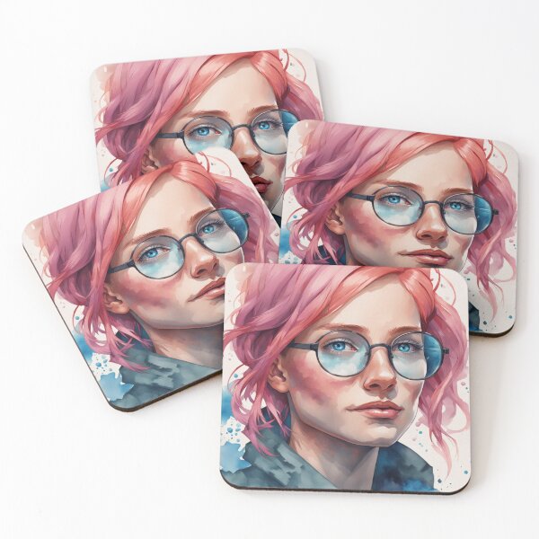 Item preview, Pink Haired Lady designed and sold by BeeTheArtCo.