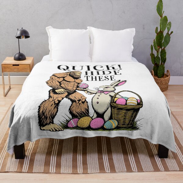 Item preview, Funny Easter Bunny Bigfoot Sasquatch Egg Hunt Helper designed and sold by GrandeDuc.