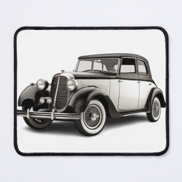 Item preview, The image is of a classic antique car with a large front end. It features a vintage design with a prominent front grille and fender. designed and sold by Lexicon-Looks.