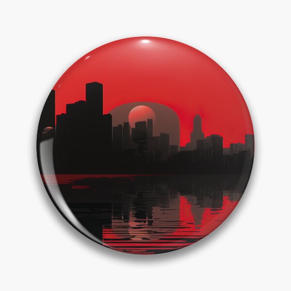 Item preview, City skyline | Red minimalism designed and sold by ComicsFactory.
