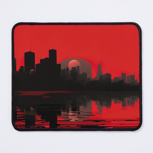 Item preview, City skyline | Red minimalism designed and sold by ComicsFactory.
