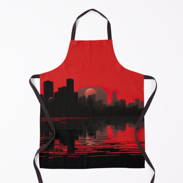 Item preview, City skyline | Red minimalism designed and sold by ComicsFactory.