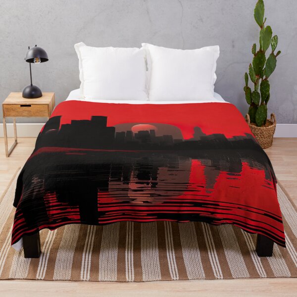 Item preview, City skyline | Red minimalism designed and sold by ComicsFactory.