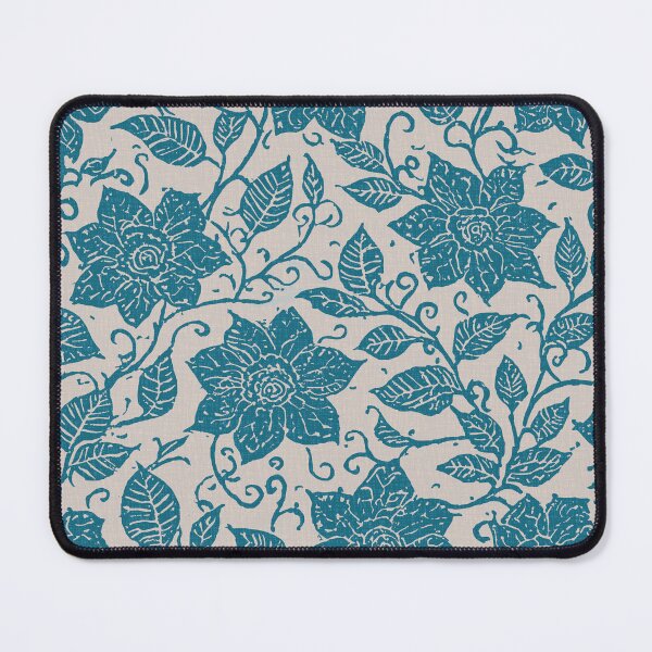 Item preview, Boho Floral Pattern Turquoise Blue designed and sold by tonymagnerart.