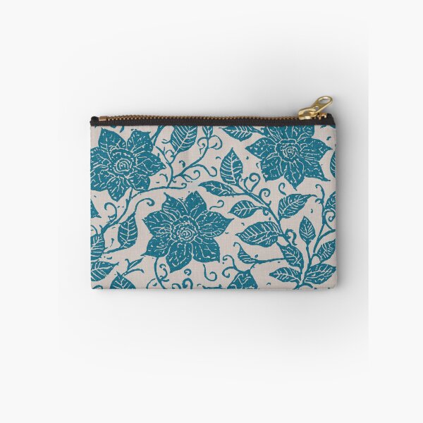 Item preview, Boho Floral Pattern Turquoise Blue designed and sold by tonymagnerart.