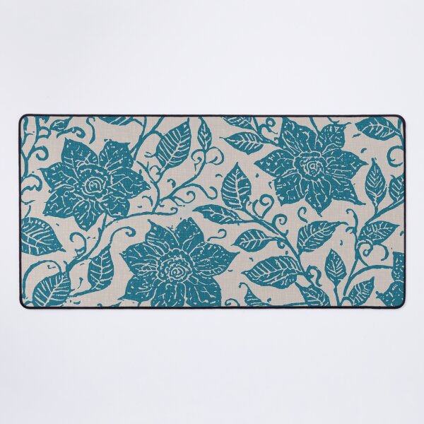 Item preview, Boho Floral Pattern Turquoise Blue designed and sold by tonymagnerart.