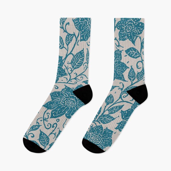 Item preview, Boho Floral Pattern Turquoise Blue designed and sold by tonymagnerart.