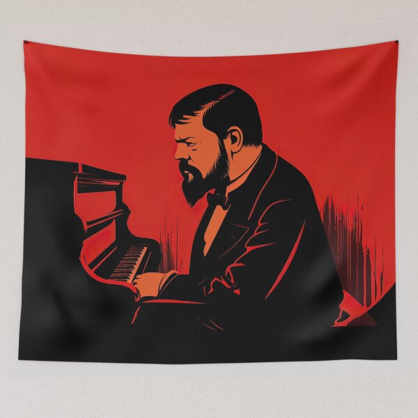 Item preview, Claude Debussy | Red minimalism designed and sold by ComicsFactory.