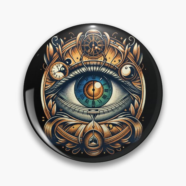 Item preview, Timeless Gaze - Eye of Time - Philosophical Hourglass & Clock Gear Design - Reflective Memory designed and sold by EYEconictrends.