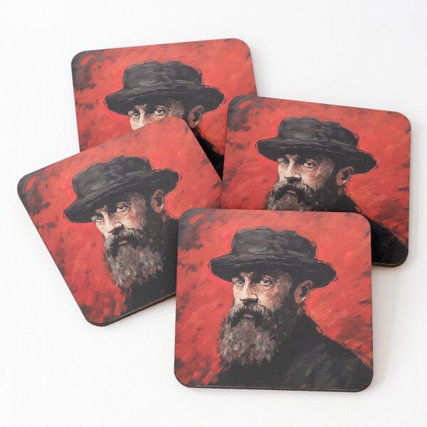Item preview, Claude Monet | Red minimalism designed and sold by ComicsFactory.