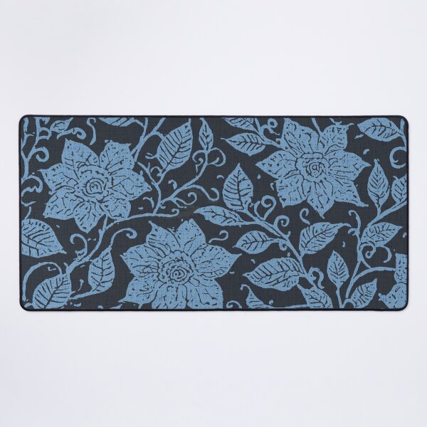 Item preview, Boho Floral Pattern Black and Blue designed and sold by tonymagnerart.