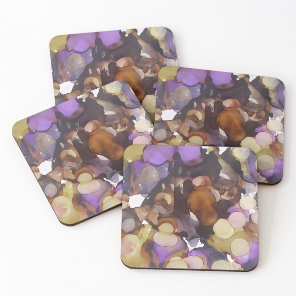 Item preview, Green, Purple, and Brown Alcohol Ink Painting designed and sold by freshinkarts.