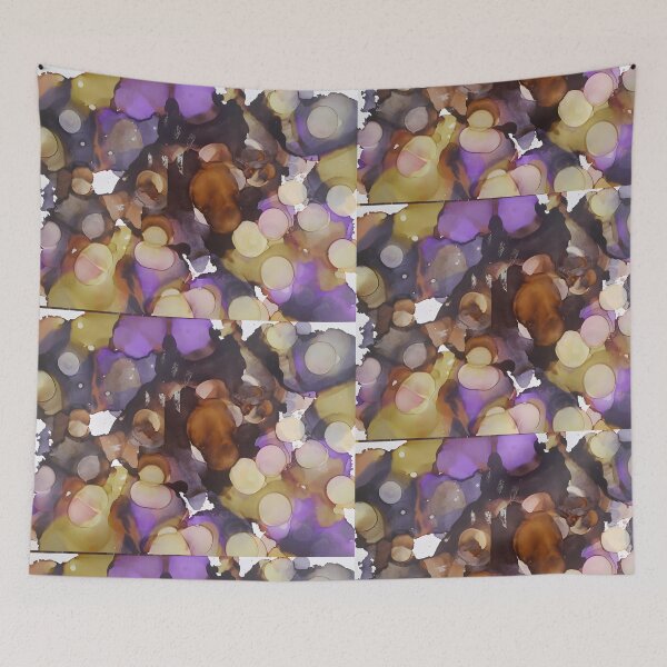 Item preview, Green, Purple, and Brown Alcohol Ink Painting designed and sold by freshinkarts.