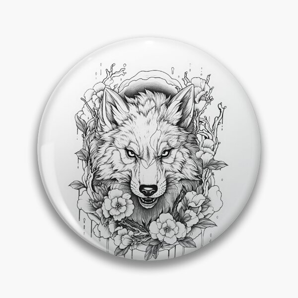 Item preview, Wolf tattoo stickers 003 designed and sold by Made-by-Gus.