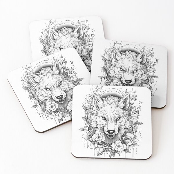 Item preview, Wolf tattoo stickers 003 designed and sold by Made-by-Gus.