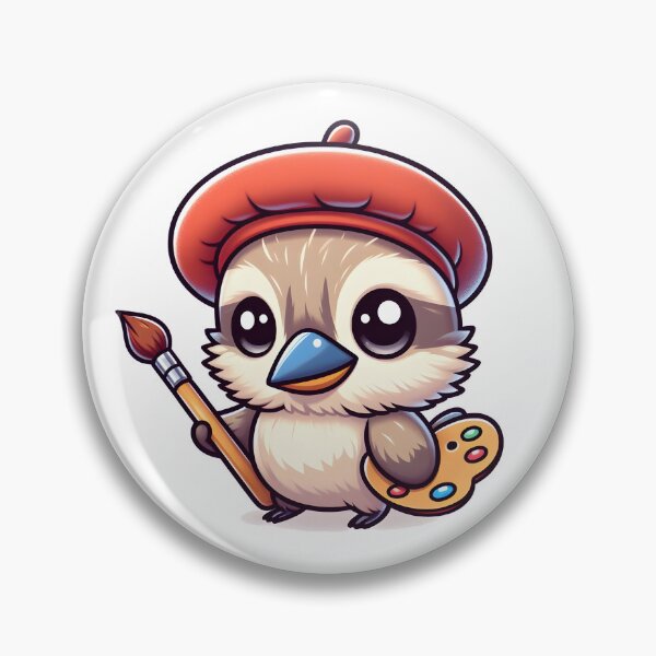 Item preview, Kawaii Kookaburra With Artist'S Beret designed and sold by CanvasCutie.