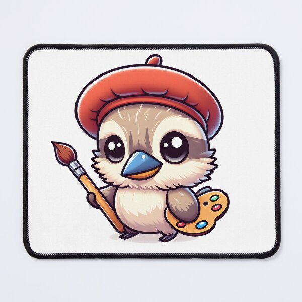 Item preview, Kawaii Kookaburra With Artist'S Beret designed and sold by CanvasCutie.