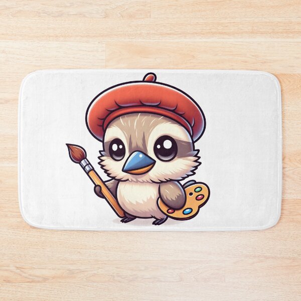 Item preview, Kawaii Kookaburra With Artist'S Beret designed and sold by CanvasCutie.