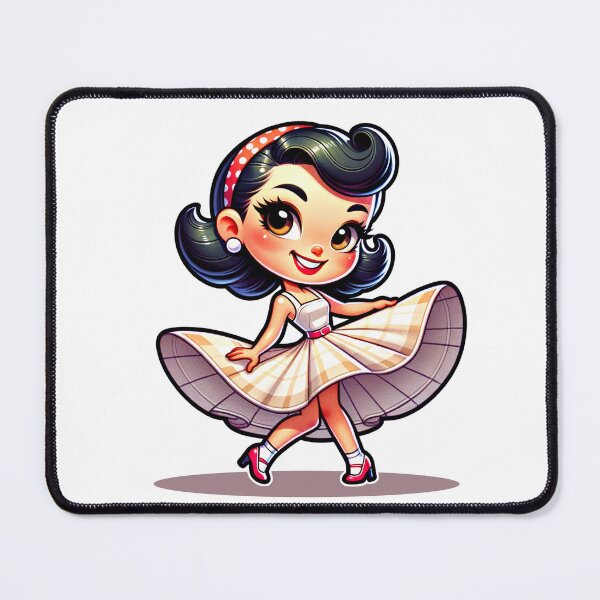 Item preview, Pin-up Girl In A Poodle Skirt designed and sold by RadoSta.