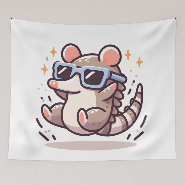 Item preview, Kawaii Armadillo With Sunglasses designed and sold by CanvasCutie.