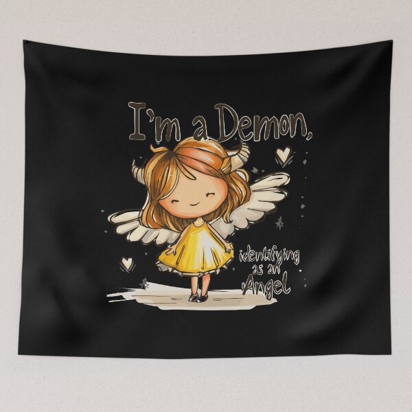 Item preview, Angel or Demon - Whimsical Identity Art designed and sold by TheRealmWithin.