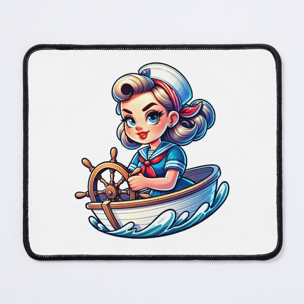 Item preview, Pin-up Girl In A Sailor Outfit designed and sold by RadoSta.