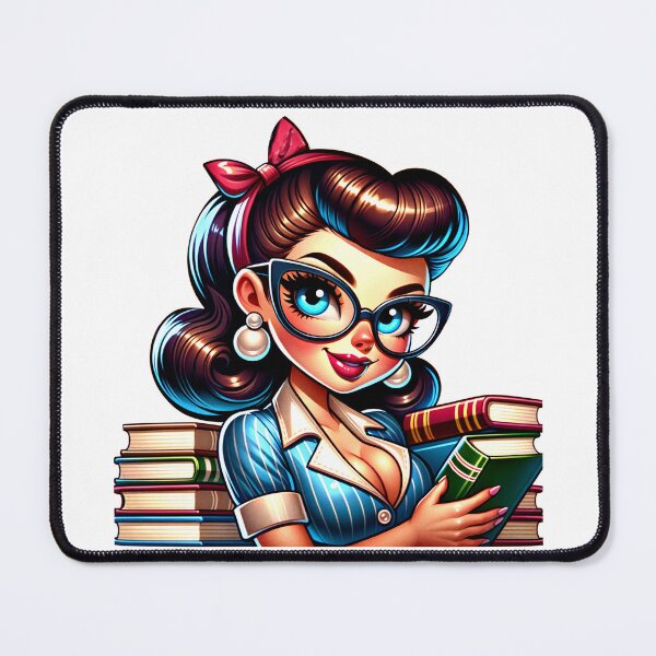 Item preview, Pin-up Girl In A Librarian's Attire designed and sold by RadoSta.