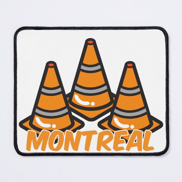 Aperçu de l'œuvre Cônes orange de Montréal | Montréal en boîte créée et vendue par montrealinabox.