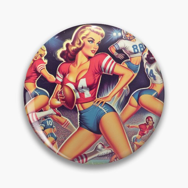 Item preview, Retro Football Girls designed and sold by PulpVintage.