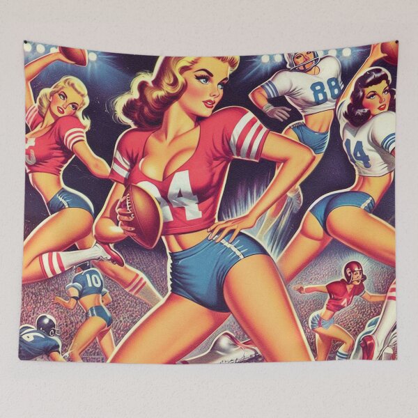 Item preview, Retro Football Girls designed and sold by PulpVintage.