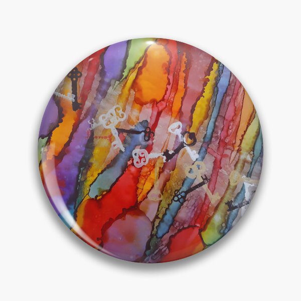 Item preview, Rainbows with Keys Alcohol Ink Art designed and sold by freshinkarts.
