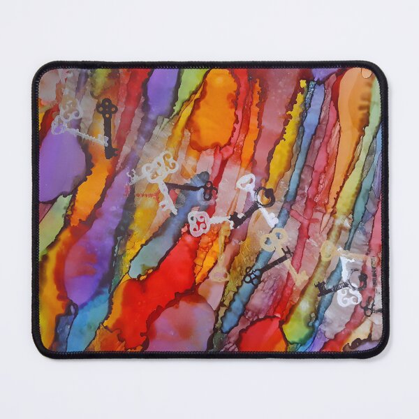 Item preview, Rainbows with Keys Alcohol Ink Art designed and sold by freshinkarts.