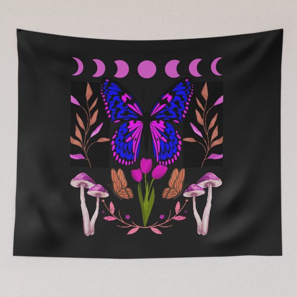 Item preview, Butterfly Magic woodland, Cottage-core Butterfly Floral Throw Blanket 8 designed and sold by LLdreams.