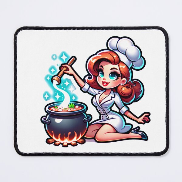 Item preview, Pin-up Girl In A Chef's Coat designed and sold by RadoSta.
